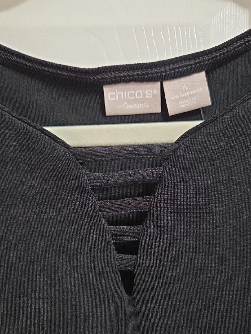 Chico's Black Ladder-Front Tunic - Picture 2 of 5